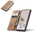 Etui CASEME do Samsung Galaxy S20 FE, Leather Wallet Case, brązowe