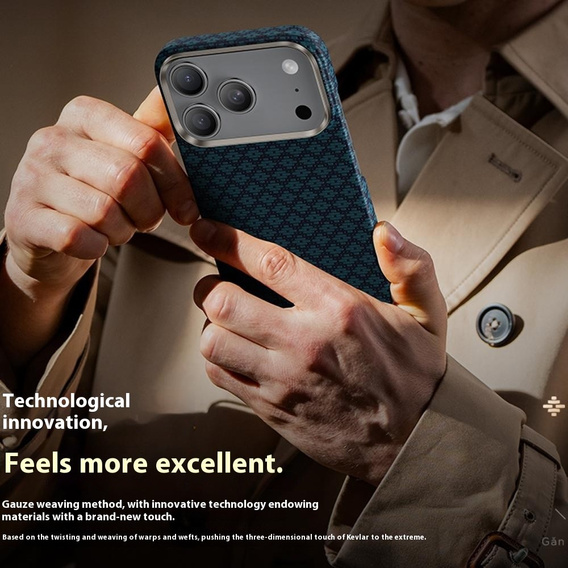 Etui BENKS C1 do iPhone 17 Pro Max, Kevlar Aramid Fiber, do MagSafe – niebieskie