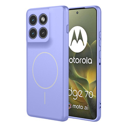 Etui do Motorola Edge 70 5G, Silicone Lite, do MagSafe, fioletowe