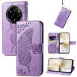 Etui z klapką do Realme 14 Pro+ 5G, Butterfly, fioletowe