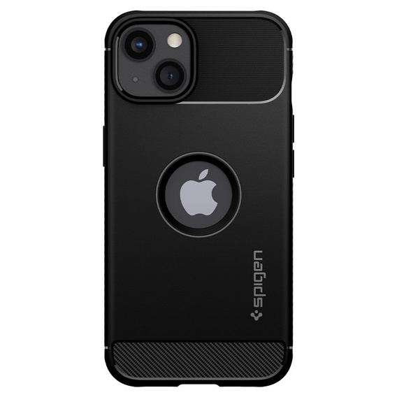 Etui Spigen do iPhone 13, Rugged Armor, czarne + szkło