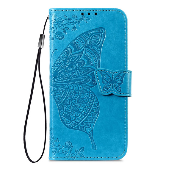 Etui z klapką do Xiaomi Redmi Note 15 Pro Plus 5G / Poco M8 Pro 5G, Butterfly, niebieskie