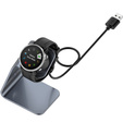 Aluminiowa Stacja Dokująca z kablem USB do zegarków Garmin, Szara