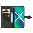 Etui z klapką do Motorola Moto E32 4G, Mandala, czarne