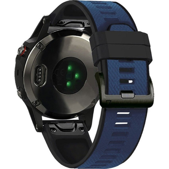 Pasek Silikonowy Quickfit 26mm do Garmin, Granatowy / Czarny