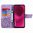 Etui z klapką do T Phone 3 5G, Butterfly, fioletowe