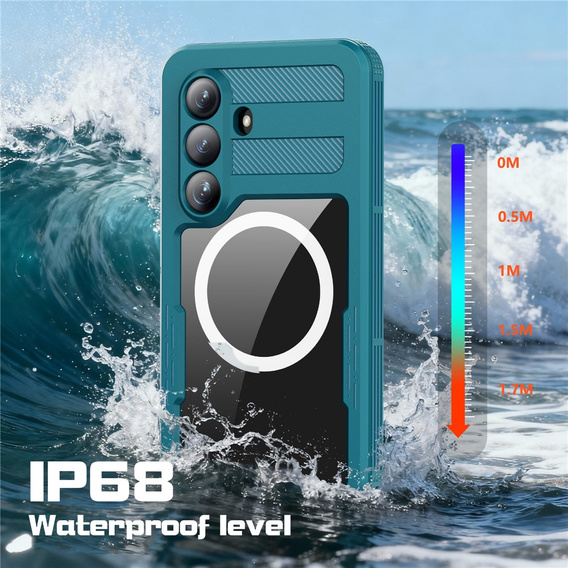 Etui wodoodporne do Samsung Galaxy S26, Redpepper, do MagSafe, niebieskie