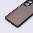Etui silikonowe do Oppo A78 5G, z ochroną aparatu, przezroczyste / czarne