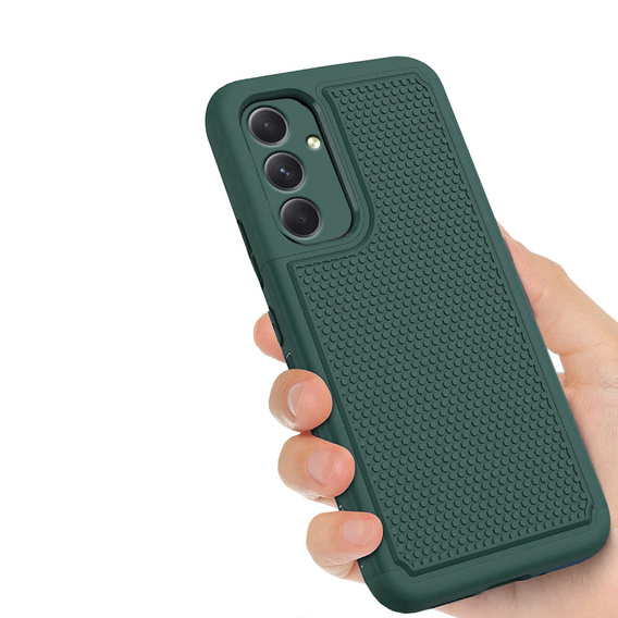 Etui do Samsung Galaxy A54 5G, Twill Dots, z ochroną aparatu, Zielone
