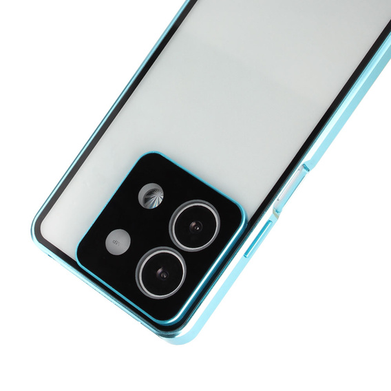 Etui do Xiaomi Redmi Note 13 5G, Magnetic Dual Glass, niebieskie