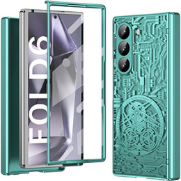 Etui do Samsung Galaxy Z Fold6 5G, Mechanical Legend, zielone