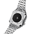 Bransoleta Stalowa z Etui do Apple Watch 7/8/9 45mm, Srebrna