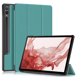 Etui do Samsung Galaxy Tab S9 Plus, Smartcase z miejscem na rysik, zielone