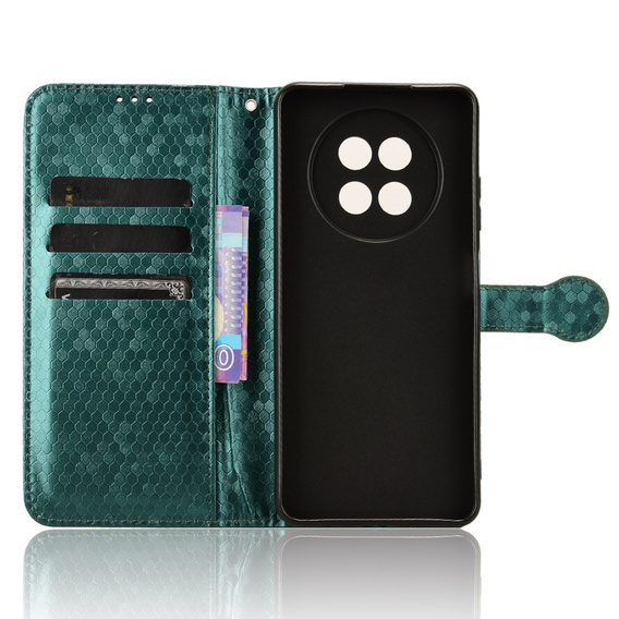 Etui z klapką do Realme 12, Wallet Rhombus, zielone