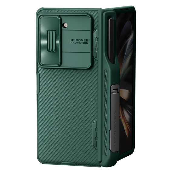 Etui NILLKIN do Samsung Galaxy Z Fold5 5G, CamShield Pro Pen Slot, Z podstawką, zielone