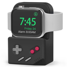 Silikonowa podstawka do ładowania Apple Watch 1/2/3/4/5/6/7/8/9/10/11/SE/Ultra 1/2/3, Czarna
