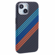Etui do iPhone 14, Carbon Fiber MagSafe, granatowe