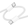 Szybki Kabel 60W USB Typ-C do Typ-C, 1 m, biały