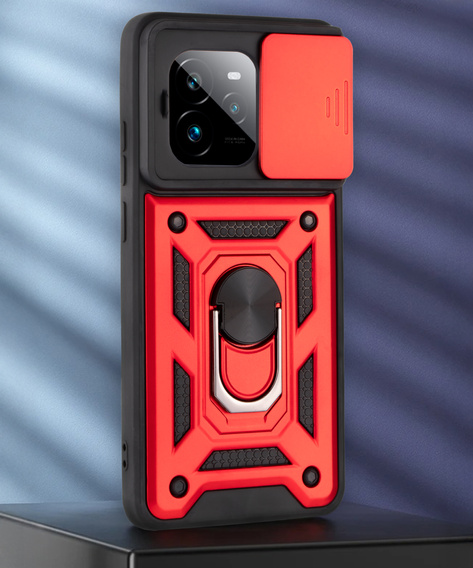 Etui pancerne do Realme GT 7 Pro, CamShield Slide, czerwone
