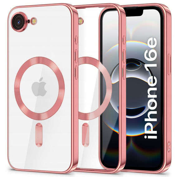Etui do iPhone 16E, Electro MagSafe, różowe + Szkło na ekran