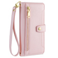 Etui z klapką do Xiaomi 13T / 13T Pro / Redmi K60 Ultra Wallet Zipper Pocket, różowe