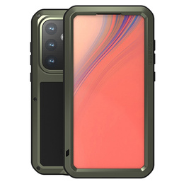 Etui Love Mei do Samsung Galaxy S24 FE, pancerne ze szkłem, zielone