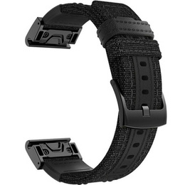 Pasek Nylonowy Quickfit do Garmin Fenix 22mm, Czarny
