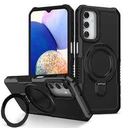 Etui do Samsung Galaxy A15 5G, Kickstand Ring, czarne + szkło 9H