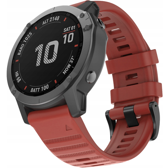 Pasek Silikonowy QuickFit do Garmin 22mm, Czerwony