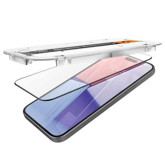 Spigen Glas.TR ”EZ FIT” Szkło Hartowane do iPhone 15 Plus, Czarne