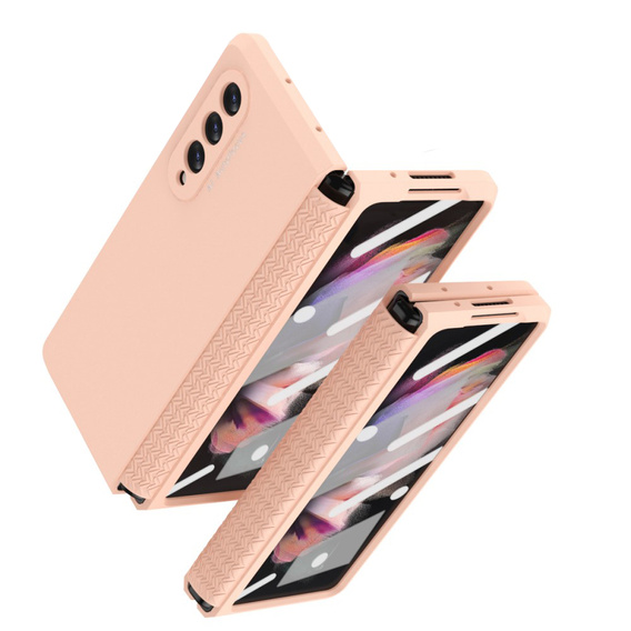 Etui Hinge Cover do Samsung do Galaxy Z Fold3 5G, ze szkłem, Pink