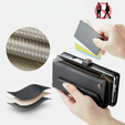 Etui CASEME do Samsung Galaxy Z Fold6 5G, RFID Leather Wallet, z paskiem na ramię, czarne