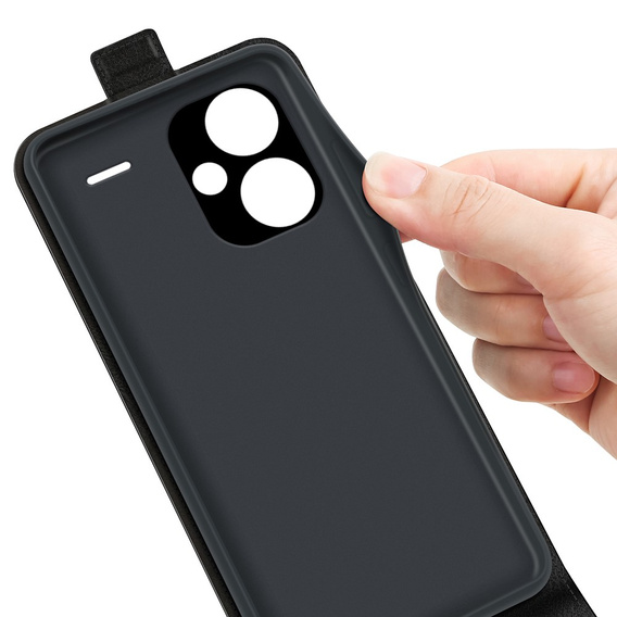 Etui z klapką do Xiaomi Redmi Note 13 Pro+, Flip, czarne