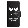 Etui z klapką do Samsung Galaxy M15 5G, Wallet, Don't Touch My Phone czarne