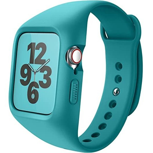 Pasek + Etui Suritch do Apple Watch 4/5/6/7/8/SE 44/45mm, niebieski