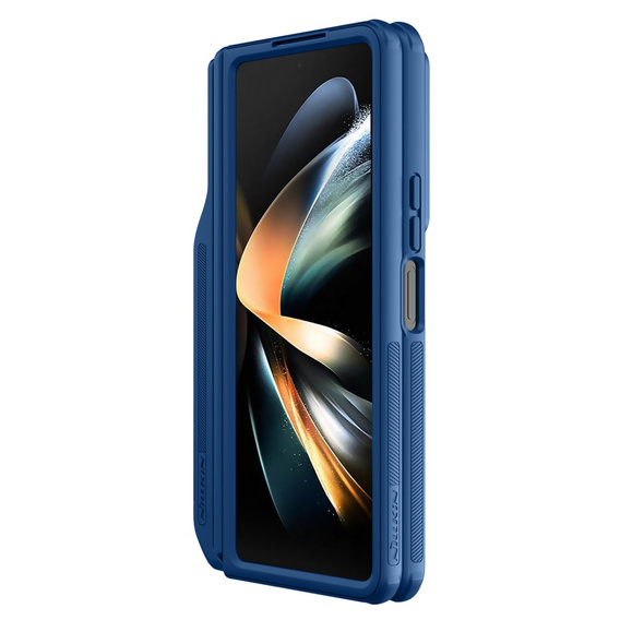 Etui NILLKIN do Samsung Galaxy Z Fold5 5G, CamShield Pro Pen Slot, Z podstawką, niebieskie