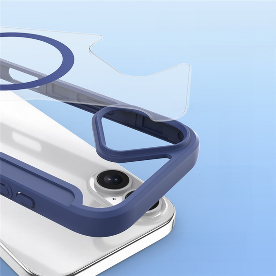 Etui z klapką Dux Ducis do iPhone 17, Skin X Pro, do MagSafe, granatowe