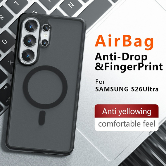 Etui do Samsung Galaxy S26 Ultra, Matt Case, do MagSafe, czarne