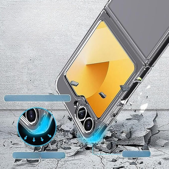 Etui do Samsung Galaxy Z Flip7 FE / Z Flip6, Fusion Hybrid, przezroczyste