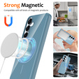 Etui do Samsung Galaxy S25 FE, Silicone Lite, do MagSafe ze smyczką, niebieskie