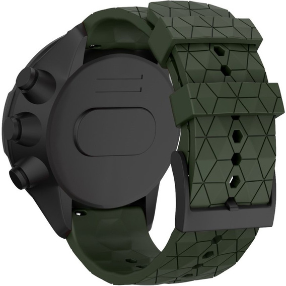 Pasek Rhombic Grain do zegarka Suunto 9, Green