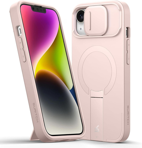 Etui do iPhone 13/14, Suritch Shockproof, do MagSafe, różowe