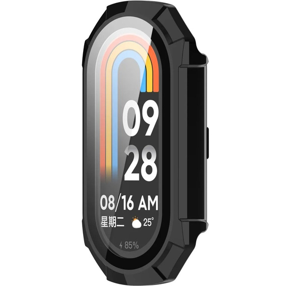 2w1 Etui + Szkło Hartowane do Xiaomi Smart Mi Band 8 / Xiaomi Smart Mi Band 9, Czarne