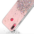 Etui do Huawei Y7 2019, Glittery, różowe