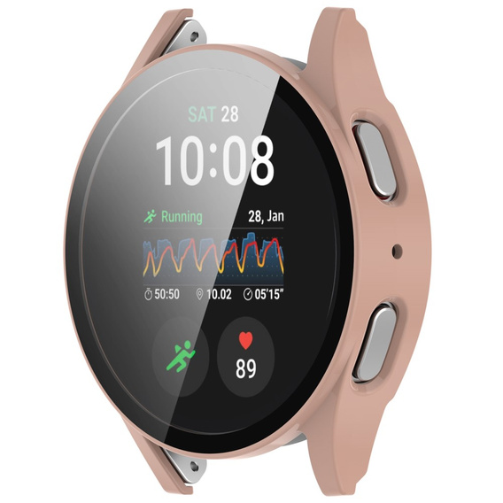 2w1 Etui + Szkło Hartowane do Samsung Galaxy Watch 7 40mm, Różowe złoto