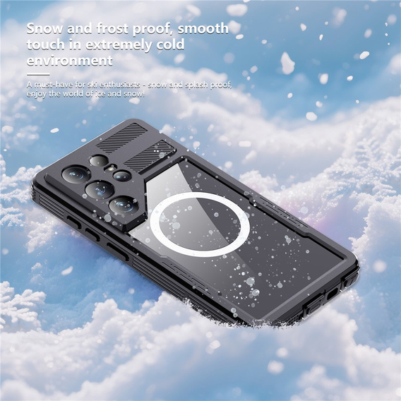 Etui wodoodporne do Samsung Galaxy S26 Ultra, Redpepper, do MagSafe, czarne