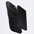 Etui Benks Montage MagSafe do iPhone 17 Pro Magnetic Armor Air Kevlar (600D/1500D) z metalową ramką MB69, czarne