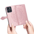 Etui portfelowe z motywem kwiatowym do Motorola Moto G86 5G – Różowe