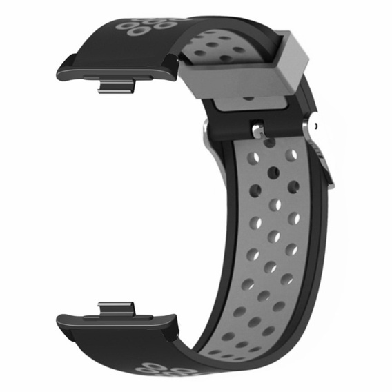 Pasek Silikonowy do Xiaomi Redmi Watch 4, Czarny/Szary