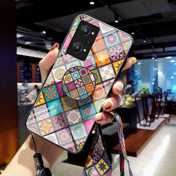Etui Glass POP TPU do Realme GT 2 5G / GT Neo 2 / GT Neo 3T - Checkered Pattern